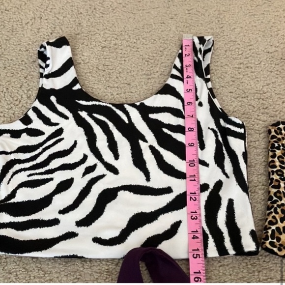 Bundle of 3, super soft crop tanks, zebra, leopard, colorblock, solid, basics - Picture 7 of 7